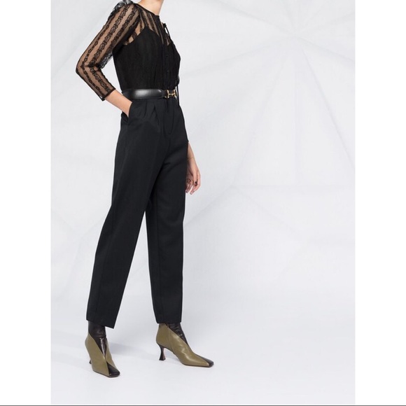 NWT Authentic Sandro Contract Panel Black Lace Jumpsuit - Picture 2 of 5